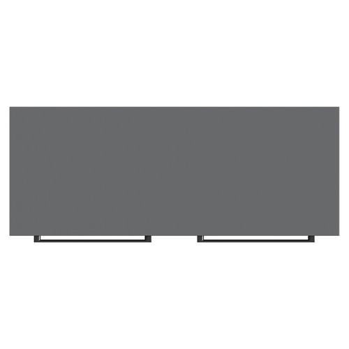 Napoli Gloss Grey 1000mm Wall Mounted Vanity Unit for Countertop Basins with 2 Drawers and Colore Gunmetal Grey Handles Top View