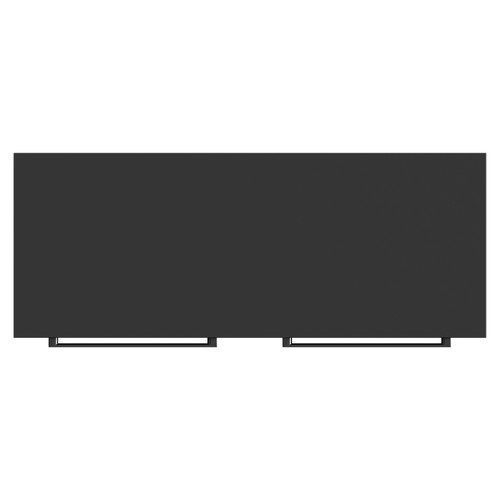 Napoli Matt Black 1000mm Wall Mounted Vanity Unit for Countertop Basins with 2 Drawers and Colore Gunmetal Grey Handles Top View