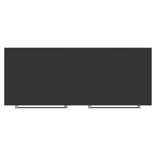 Napoli Matt Black 1000mm Wall Mounted Vanity Unit for Countertop Basins with 2 Drawers and Chrome Handles Top View