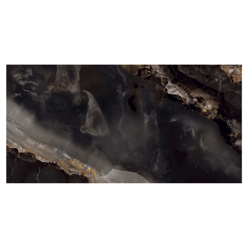 Onyx Black Opal 60cm x 120cm Porcelain Wall and Floor Tile Tile Swatch View