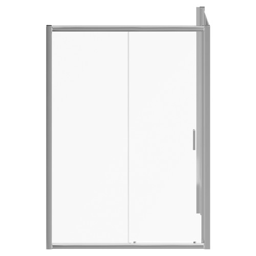 Niva 6 Chrome 1700mm x 760mm Sliding Door Shower Enclosure Front View