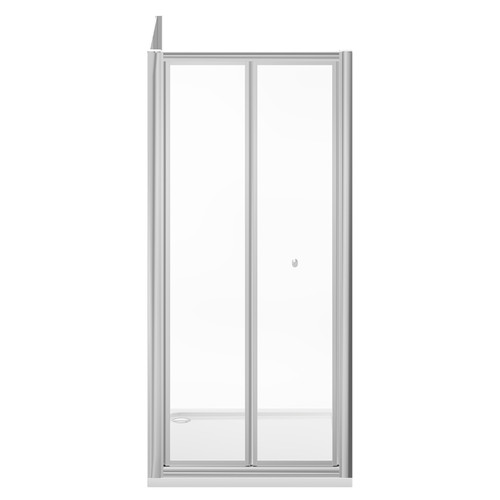 Niva 6 Chrome 1100mm x 760mm Bi-Fold Door Shower Enclosure Front View