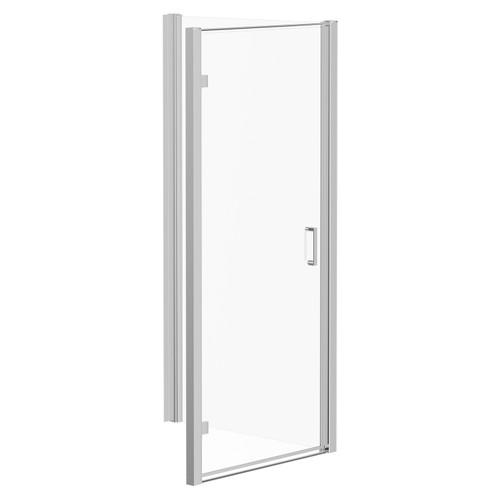 Niva 6 Chrome 900mm x 800mm Hinged Door Shower Enclosure Left Hand View