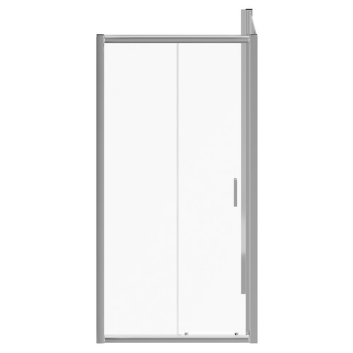 Niva 6 Chrome 1200mm x 1000mm Sliding Door Shower Enclosure Front View