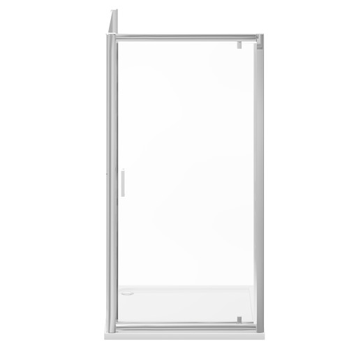 Niva 6 Chrome 760mm x 1000mm Pivot Door Shower Enclosure Front View