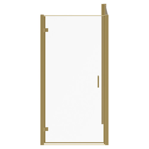 Niva 6 Brushed Brass 1000mm x 760mm Hinged Door Shower Enclosure Front View