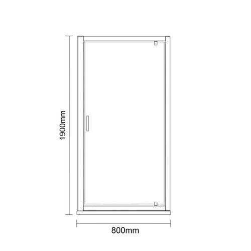 Niva 6 Brushed Brass 800mm x 1000mm Pivot Door Shower Enclosure
