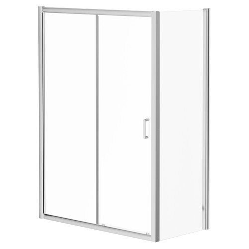 Luma 8 Chrome 1400mm x 700mm Sliding Door Shower Enclosure Right Hand View