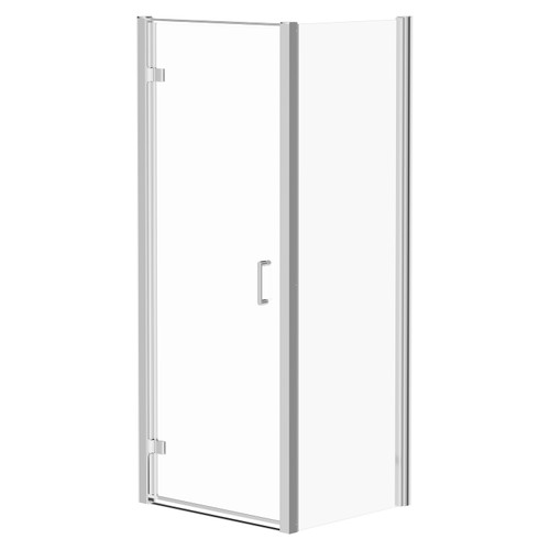 Luma 8 Chrome 800mm x 700mm Hinged Door Shower Enclosure Right Hand View