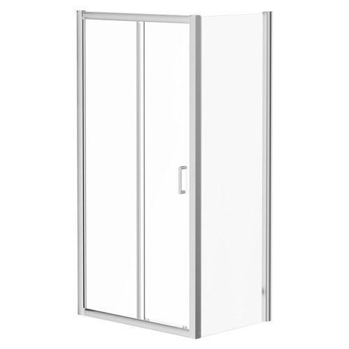 Luma 8 Chrome 1000mm x 760mm Sliding Door Shower Enclosure Right Hand View