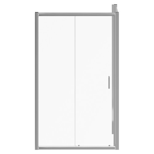 Luma 8 Chrome 1200mm x 760mm Sliding Door Shower Enclosure Front View