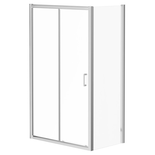 Luma 8 Chrome 1200mm x 800mm Sliding Door Shower Enclosure Right Hand View