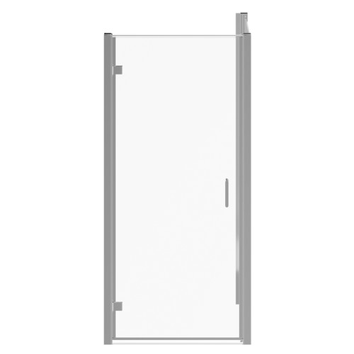 Luma 8 Chrome 900mm x 800mm Hinged Door Shower Enclosure Front View