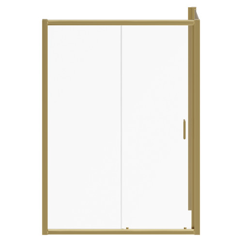 Luma 8 Brushed Brass 1400mm x 800mm Sliding Door Shower Enclosure Front View