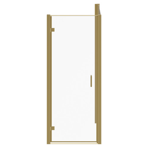 Luma 8 Brushed Brass 800mm x 900mm Hinged Door Shower Enclosure Front View