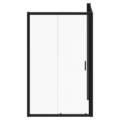 Luma 8 Matt Black 1200mm x 900mm Sliding Door Shower Enclosure Front View