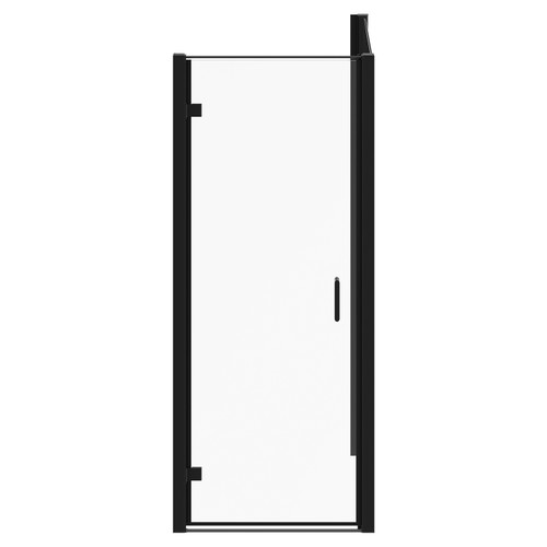 Luma 8 Matt Black 800mm x 1000mm Hinged Door Shower Enclosure Front View