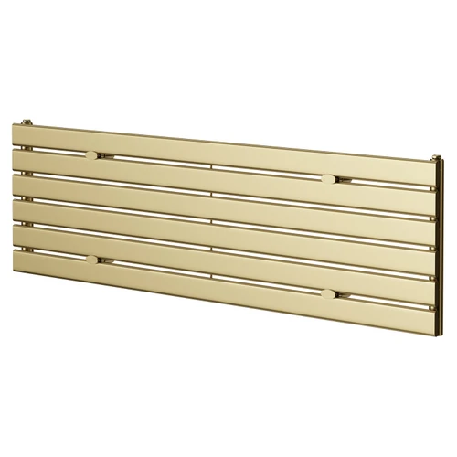 Hudson Latitude Colore Brushed Brass 452mm x 1600mm Single Panel Radiator Right Hand View