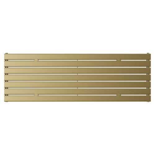 Hudson Latitude Colore Brushed Brass 528mm x 1600mm Single Panel Radiator View from Front