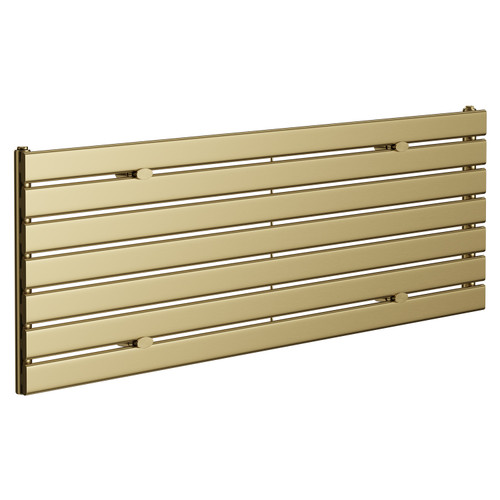 Hudson Latitude Colore Brushed Brass 528mm x 1600mm Single Panel Radiator Left Hand View