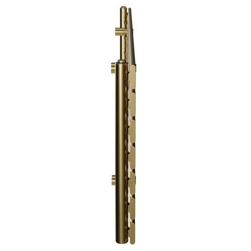 Hudson Latitude Colore Brushed Brass 528mm x 1600mm Single Panel Radiator Side View