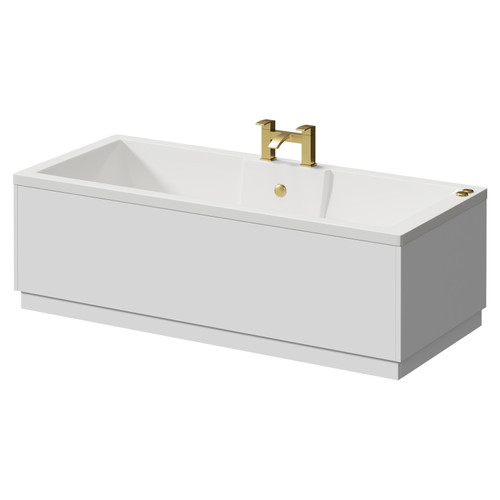 Legend 1600mm x 700mm Left Hand 12 Jet Brushed Brass V-Tec Single Ended Whirlpool Bath Right Hand View