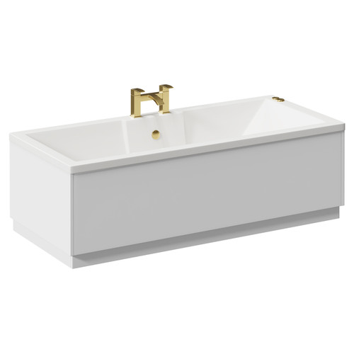 Legend 1600mm x 700mm Left Hand 12 Jet Brushed Brass V-Tec Single Ended Whirlpool Bath Left Hand View
