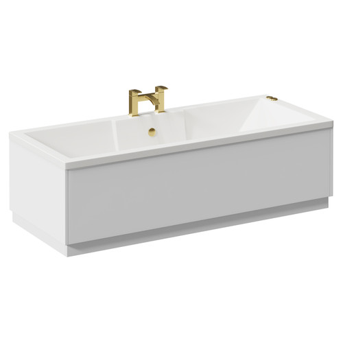 Legend 1700mm x 700mm Left Hand 12 Jet Brushed Brass V-Tec Single Ended Whirlpool Bath Left Hand View