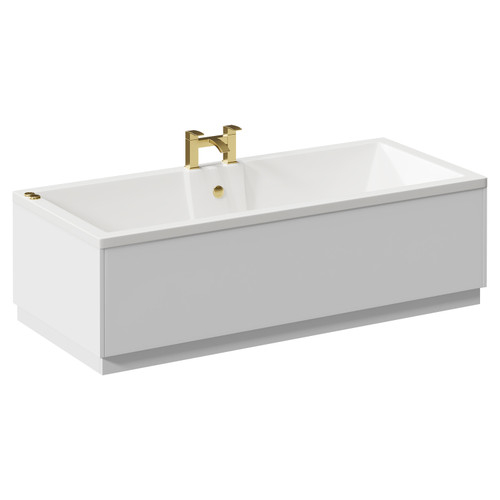 Legend 1700mm x 750mm Left Hand 12 Jet Brushed Brass V-Tec Single Ended Whirlpool Bath Left Hand View