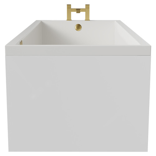 Summit 1800mm x 800mm 12 Jet Brushed Brass V-Tec Single Ended Whirlpool Bath Side View