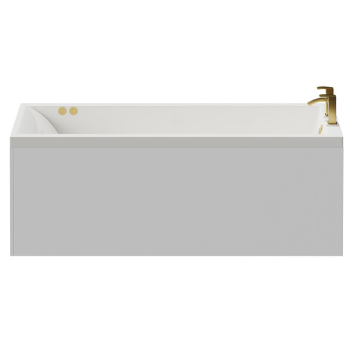 Summit 1700mm x 700mm 12 Jet Brushed Brass V-Tec Single Ended Whirlpool Bath View from Front
