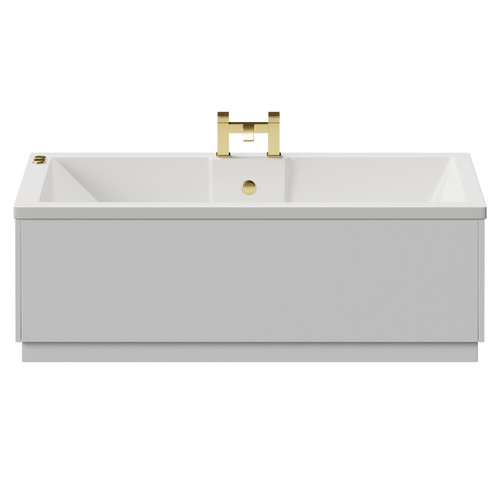 Legend 1500mm x 700mm Right Hand 12 Jet Brushed Brass V-Tec Single Ended Whirlpool Bath View from Front
