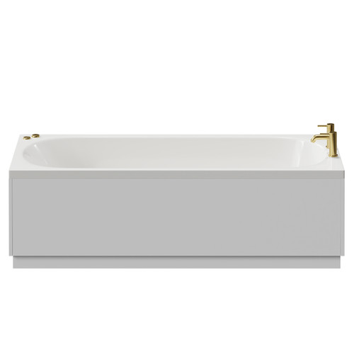 Compact 1700mm x 700mm 6 Jet Brushed Brass V-Tec Single Ended Whirlpool Bath View from Front