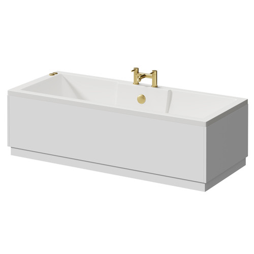 Legend 1700mm x 700mm Right Hand 6 Jet Brushed Brass V-Tec Single Ended Whirlpool Bath Right Hand View