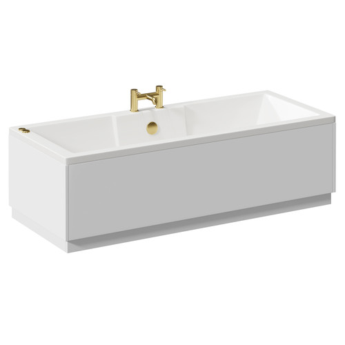 Legend 1700mm x 700mm Right Hand 6 Jet Brushed Brass V-Tec Single Ended Whirlpool Bath Left Hand View