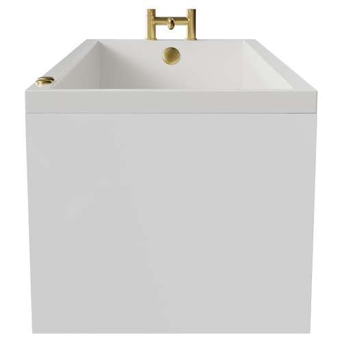Summit 1700mm x 700mm 6 Jet Brushed Brass V-Tec Single Ended Whirlpool Bath Side View