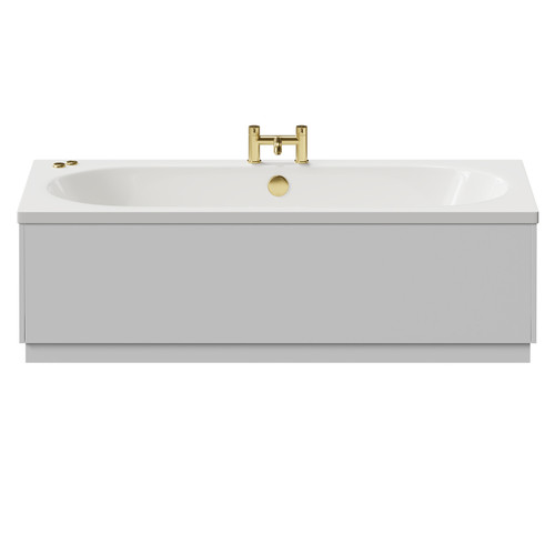Metropole 1700mm x 700mm 6 Jet Brushed Brass V-Tec Double Ended Whirlpool Bath View from Front