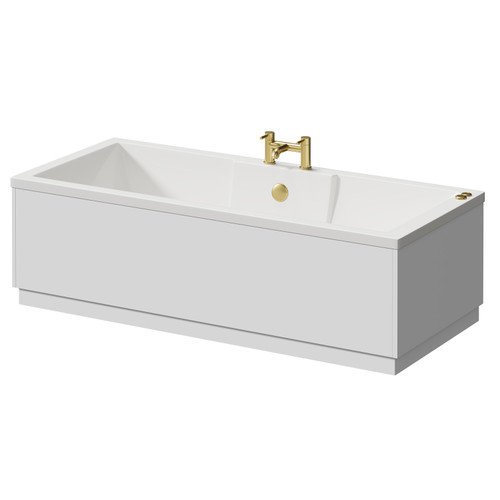 Legend 1700mm x 750mm Left Hand 6 Jet Brushed Brass V-Tec Single Ended Whirlpool Bath Right Hand View
