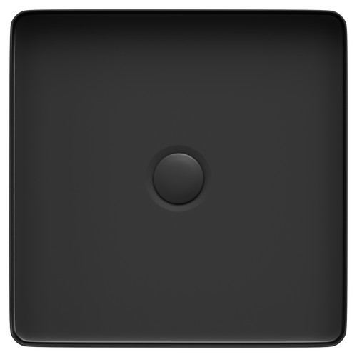 Paxos Colore Matt Black 400mm x 400mm Square Stainless Steel Countertop Basin Top View