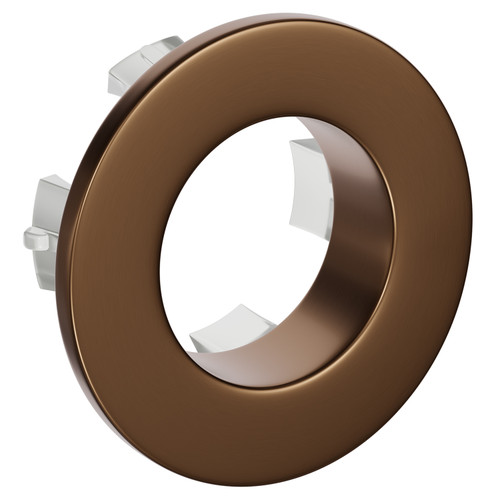 Colore Round Brushed Bronze Basin Overflow Insert Left Hand View
