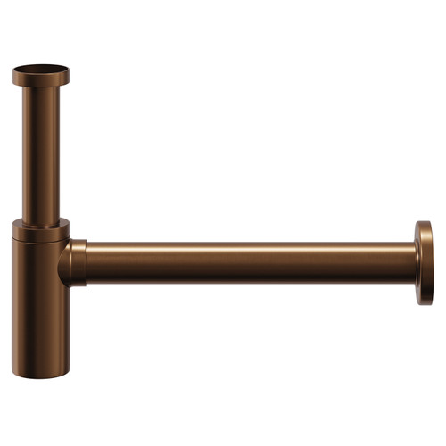 Colore Round Brushed Bronze Basin Bottle Trap View from Front