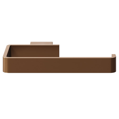 Taurus Brushed Bronze Wall Mounted Toilet Roll Holder View from Front