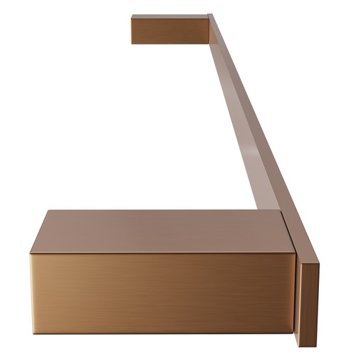 Taurus Brushed Bronze Wall Mounted Towel Rail Side View