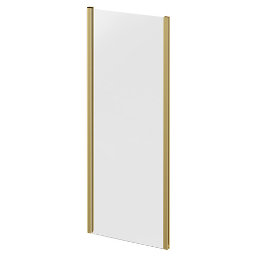 Series 8 Plus Brushed Brass 800mm Shower Enclosure Side Panel Right Hand View