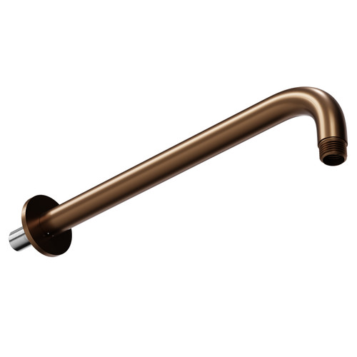 Colore Round Brushed Bronze 300mm Shower Arm Left Hand View