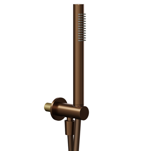 Colore Brushed Bronze Douche Shower Spray with Wall Bracket Left Hand View