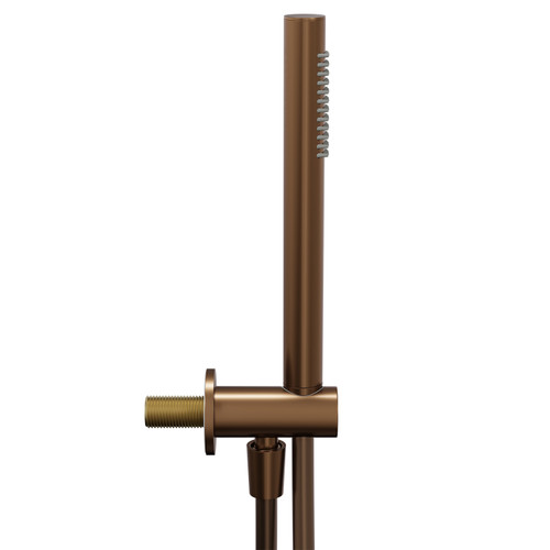 Colore Brushed Bronze Douche Shower Spray with Wall Bracket Side View