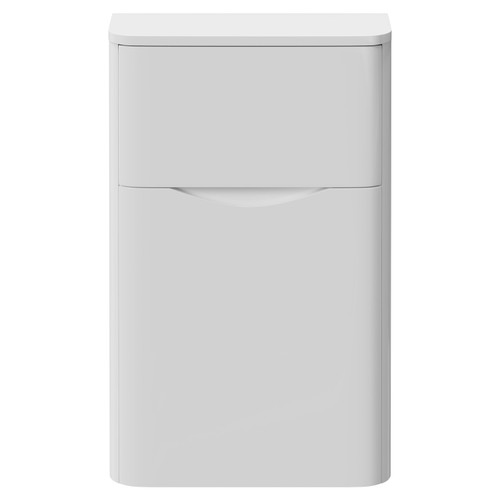 Vela Gloss White 550mm Toilet Unit Front View