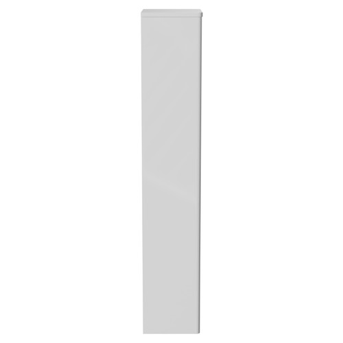 Vela Gloss White 356mm x 1392mm Wall Mounted 2 Door Tall Storage Unit Side View