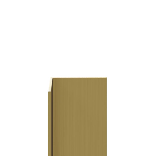 WholePanel Brushed Brass Aluminium 20mm Rigid Angle Profile Corner Trim Front View